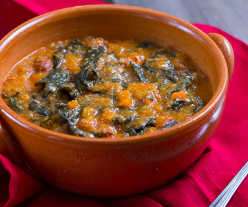 Farinata de col rizada y alubias borlotti