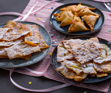Chiacchiere de Carnaval: fritas, al horno y rellenas