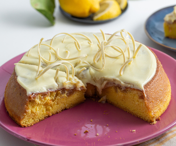 Tarta de chocolate blanco y limón