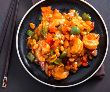 Gambas en salsa picante