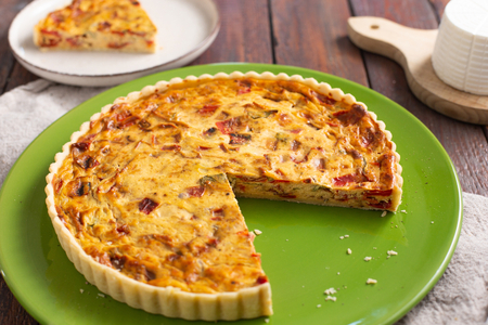 Tarta salada de pimientos y ricotta