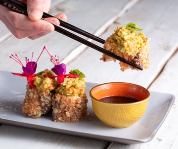 Salmón crujiente con panko