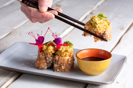 Salmón crujiente con panko