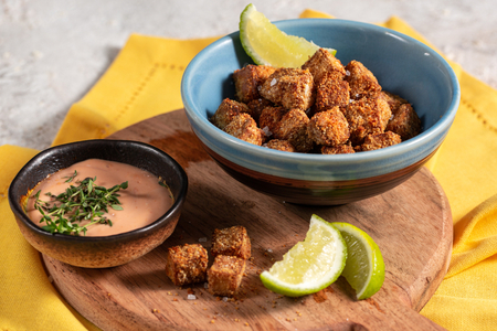 Tofu en freidora de aire