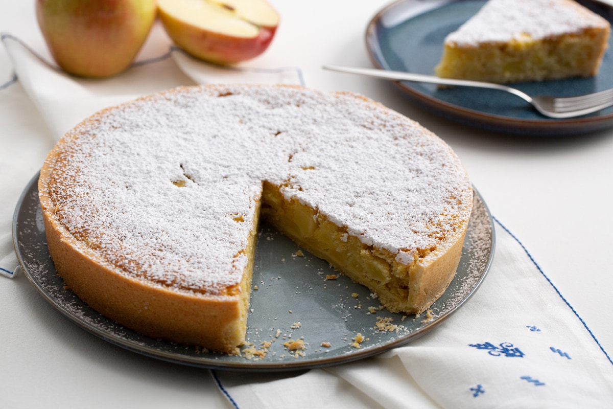 Tarta corazón de manzana