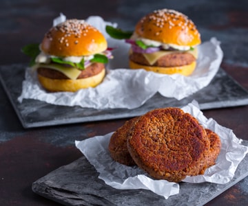 Hamburguesa de patatas y judías
