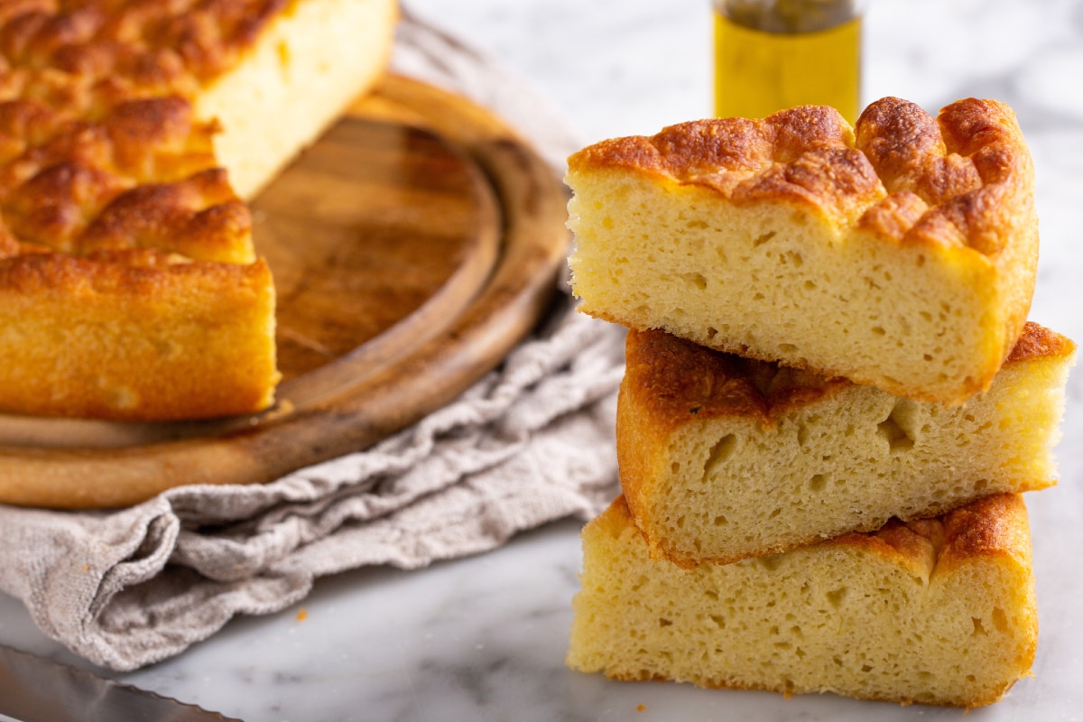 Focaccia suavísima (masa con patatas)