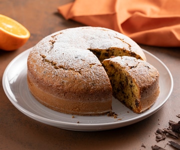 Tarta de naranja y chocolate