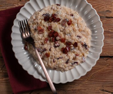 Risotto con achicoria y speck