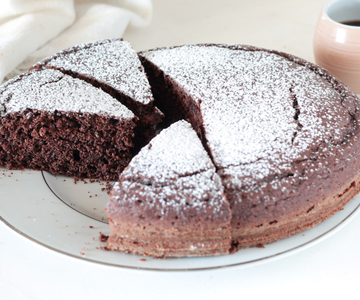 Tarta de agua al cacao
