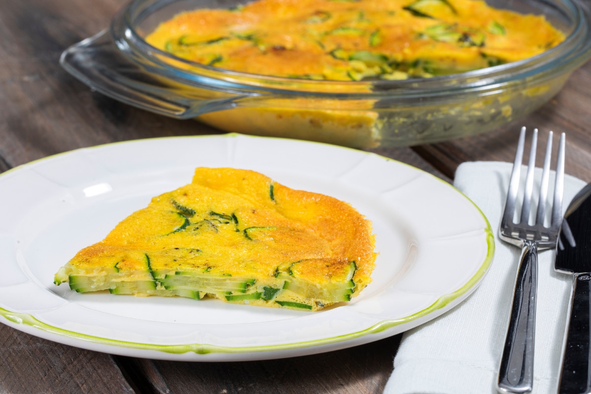 Tortilla de calabacín al microondas