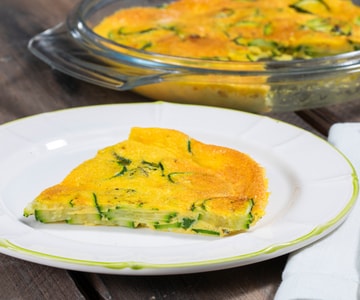 Tortilla de calabacín al microondas