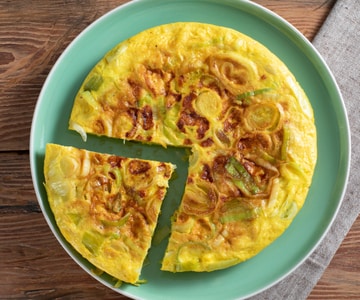 Tortilla de puerros