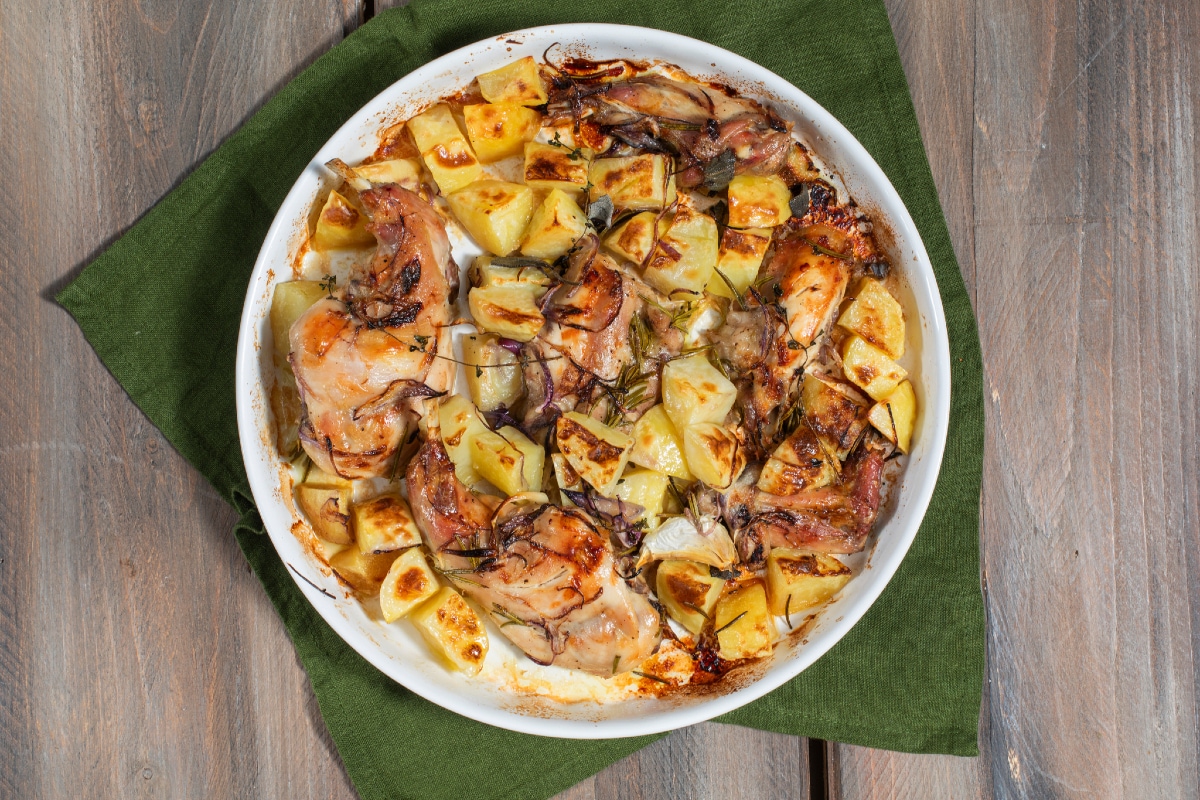 Conejo al microondas