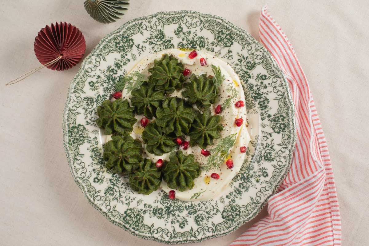 Patatas duquesa con espinacas