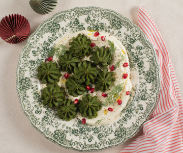Patatas duquesa con espinacas