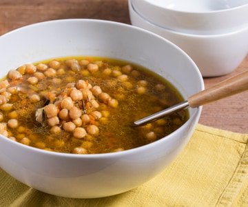 Sopa de garbanzos al microondas
