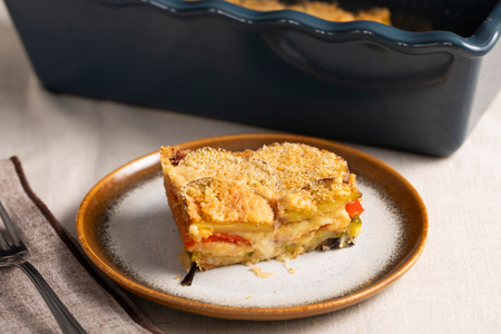 Pastel de verduras al microondas