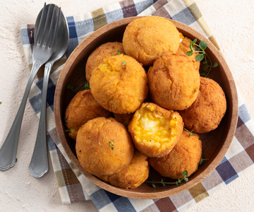 Croquetas de arroz con calabaza y stracchino