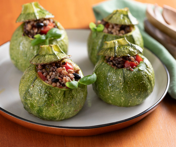 Calabacines redondos rellenos