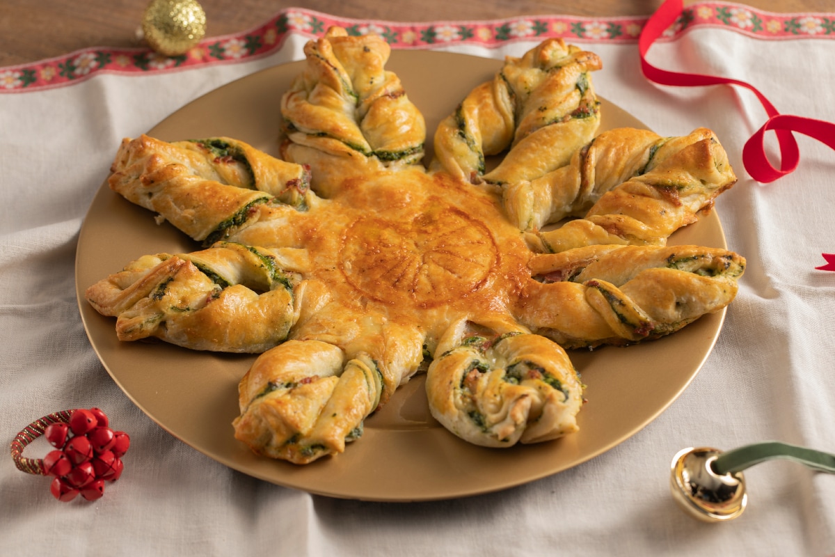 Tarta salada de Navidad