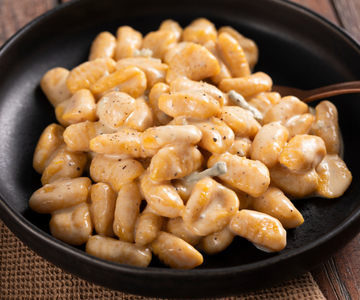 Ñoquis de calabaza con crema de gorgonzola