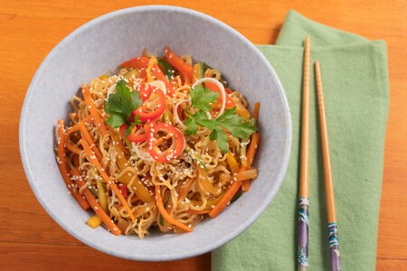 Fideos con verduras