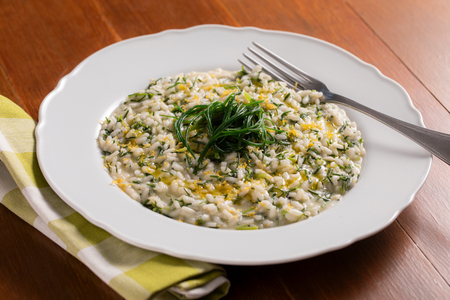 Risotto agretti y limón