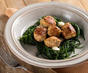 Albóndigas con agretti