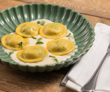 Ravioli con hierbas aromáticas