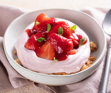 Copa de chantilly con fresas