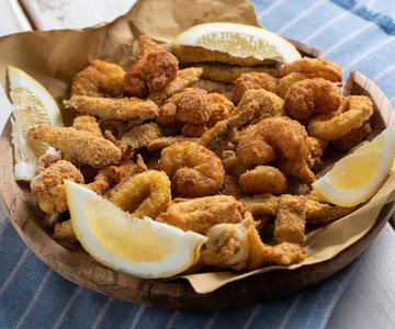 Fritura de pescado en freidora de aire