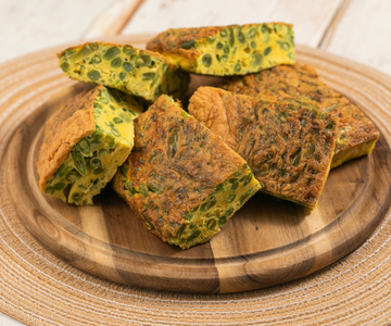 Tortilla con judías verdes en freidora de aire
