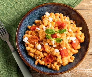 Pasta ricotta y tomatitos
