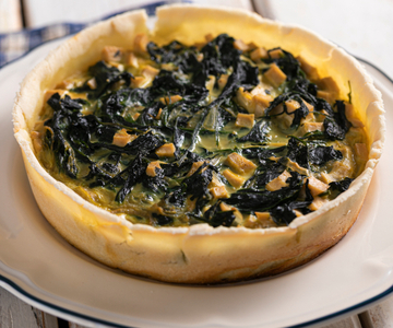 Tarta salada sin gluten espinacas y tofu