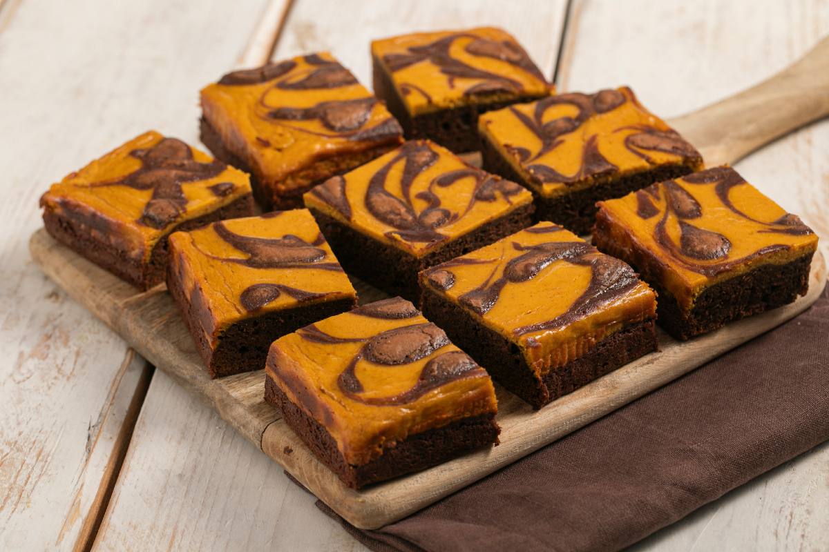 Brownies de calabaza y chocolate