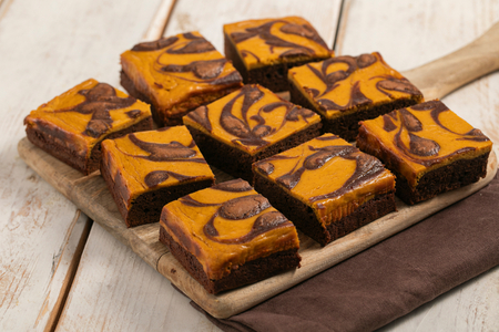 Brownies de calabaza y chocolate