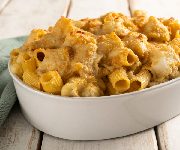 Pasta al horno con coliflor vegana