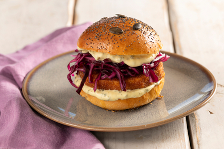 Bocadillo con filete de calabaza