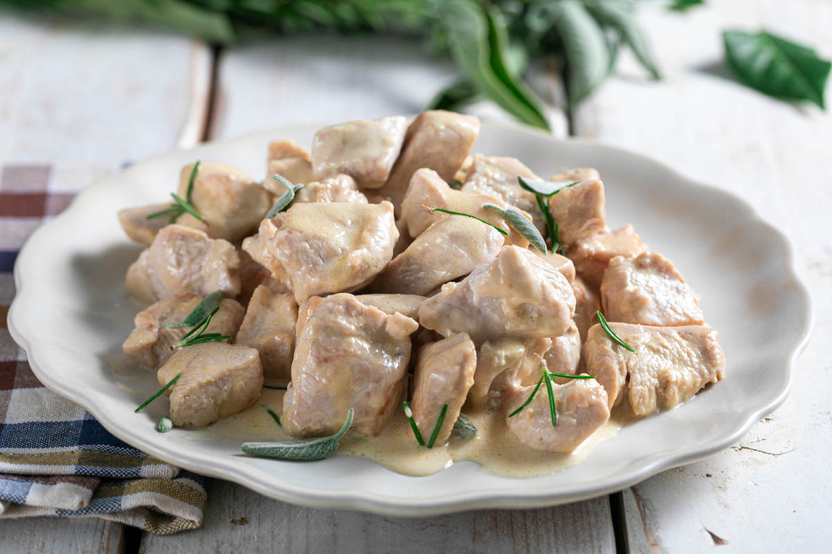 Pavo a la sartén jugoso