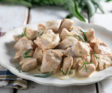 Pavo a la sartén jugoso