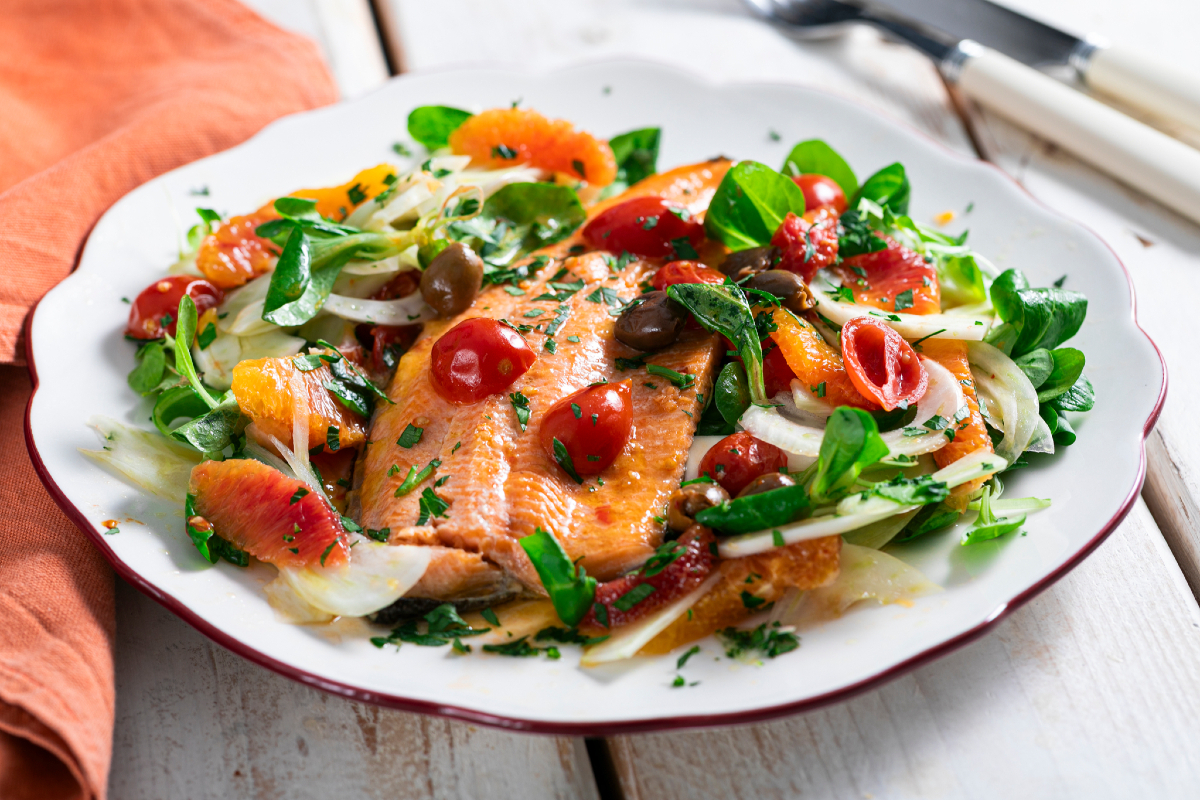 Trucha asalmonada a la sartén