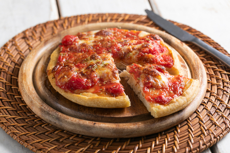 Pizza líquida en freidora de aire