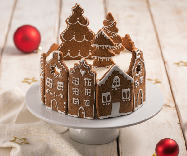 Tarta casita de pan de jengibre