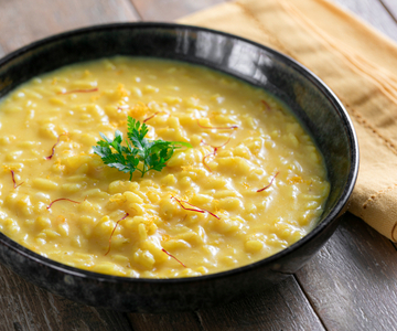 Risotto amarillo a la naranja