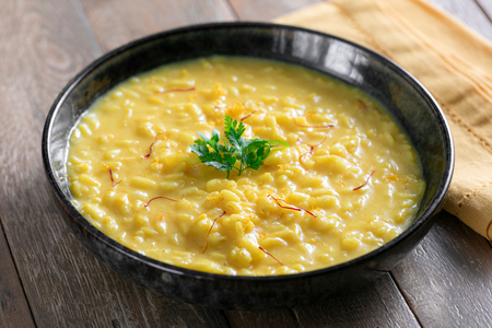 Risotto amarillo a la naranja