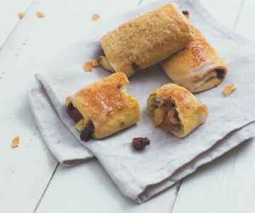 Bolsitas de manzana y chocolate