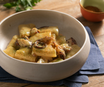 Paccheri pulpo y patatas