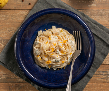 Pasta con peras y gorgonzola