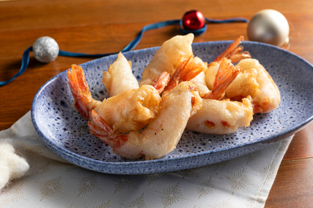 Langostinos en tempura